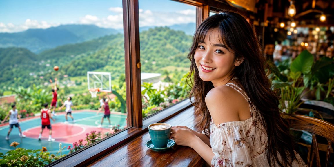 Không gian cà phê Sapa với chủ đề bóng rổ và cá cược thể thao